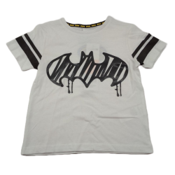 Camiseta Niño Blanca Logo Batman DC