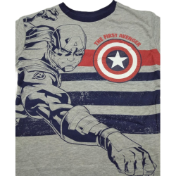 Camiseta Niño Gris Cap. América Primer Vengador Marvel