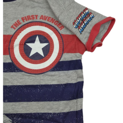 Camiseta Niño Gris Cap. América Primer Vengador Marvel