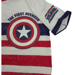 Camiseta Niño Blanca Cap. América Primer Vengador Marvel