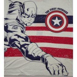 Camiseta Niño Blanca Cap. América Primer Vengador Marvel