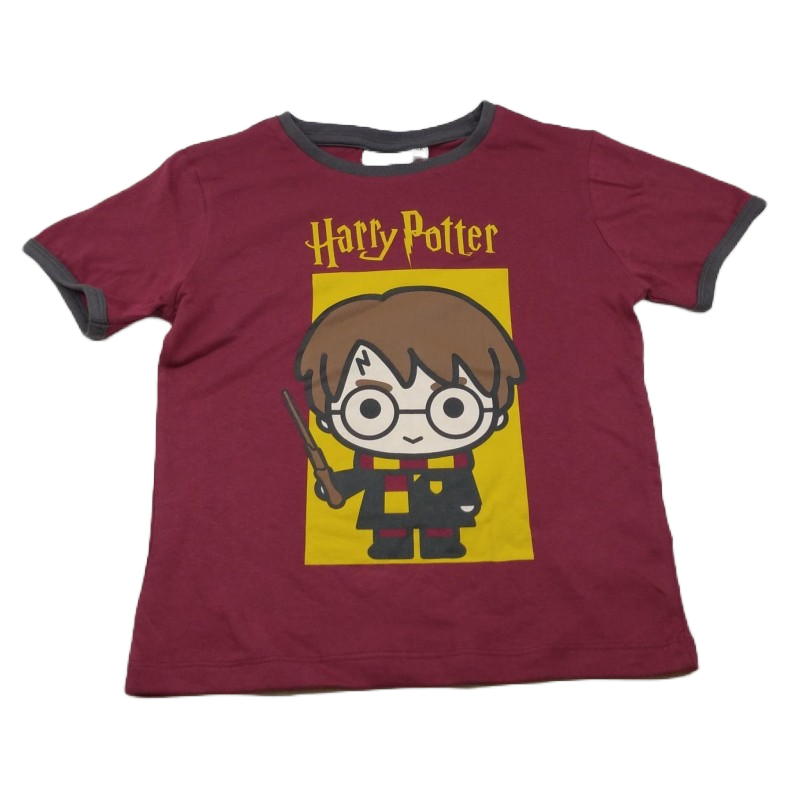 Camiseta Niño Burdeos Harry Potter Chibi