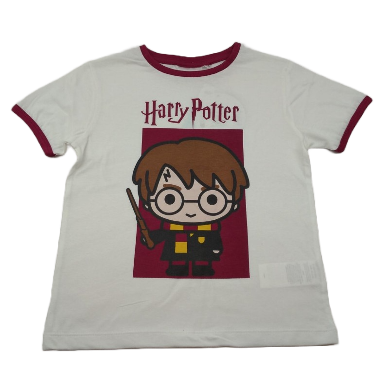 Camiseta Niño Blanca Harry Potter Chibi