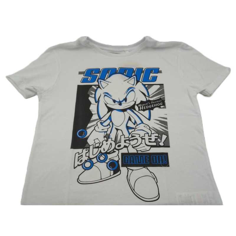 Camiseta Blanca Game On Sonic