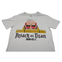 Camiseta Blanca Titan Ataque a los Titanes