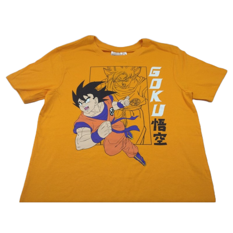 Camiseta Naranja Goku Luchando Dragon Ball Z