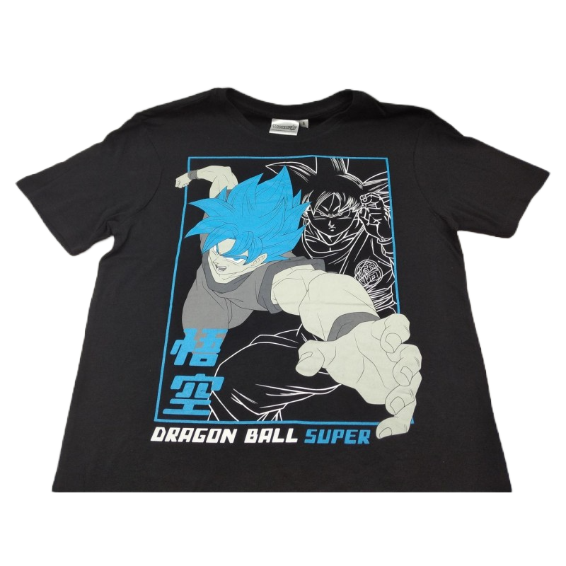 Camiseta Negra Goku Azul Dragon Ball Super