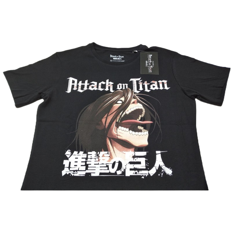 Camiseta Negra Titan Ataque a los Titanes