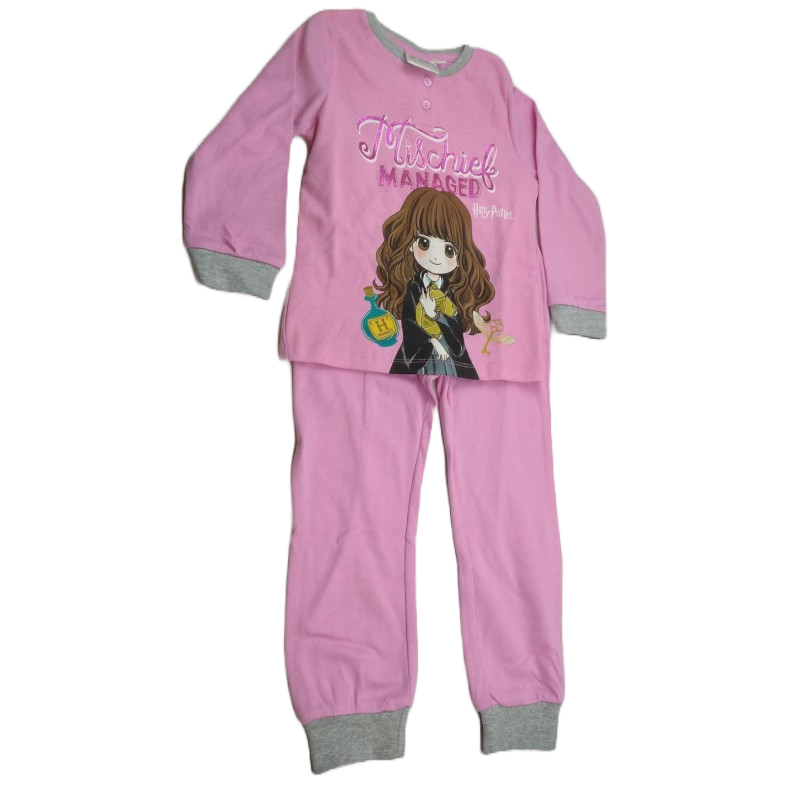 Pijama Niña Largo Rosa Hermione Harry Potter