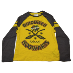 Camiseta Niño Manga Larga Amarilla Quidditch Harry Potter