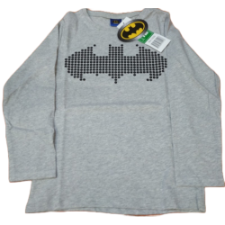 Camiseta Manga Larga Niño Gris Batman DC