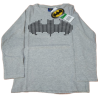 Camiseta Manga Larga Niño Gris Batman DC