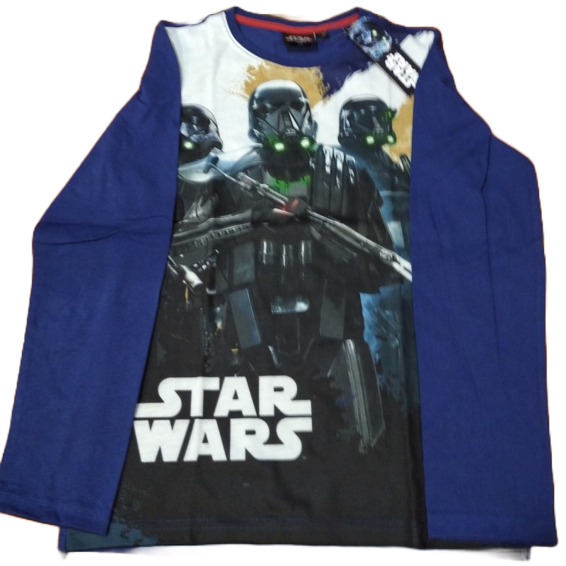 Camiseta Manga Larga Niño Azul Soldados Imperiales Star Wars