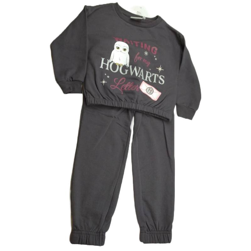 Sudadera y Pantalón Niño Gris Hogwarts Harry Potter