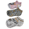 Pack 3 Calcetines Tobilleros Niña Blanco, Rosa y Gris Harry Potter