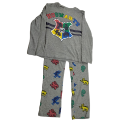 Pijama Niño Largo Gris Hogwarts Harry Potter