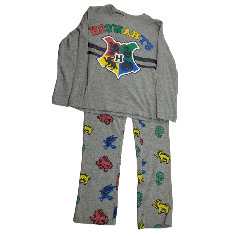 Pijama Niño Largo Gris Hogwarts Harry Potter