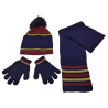 Pack Niño Guantes + Gorro + Bufanda Azul Harry Potter