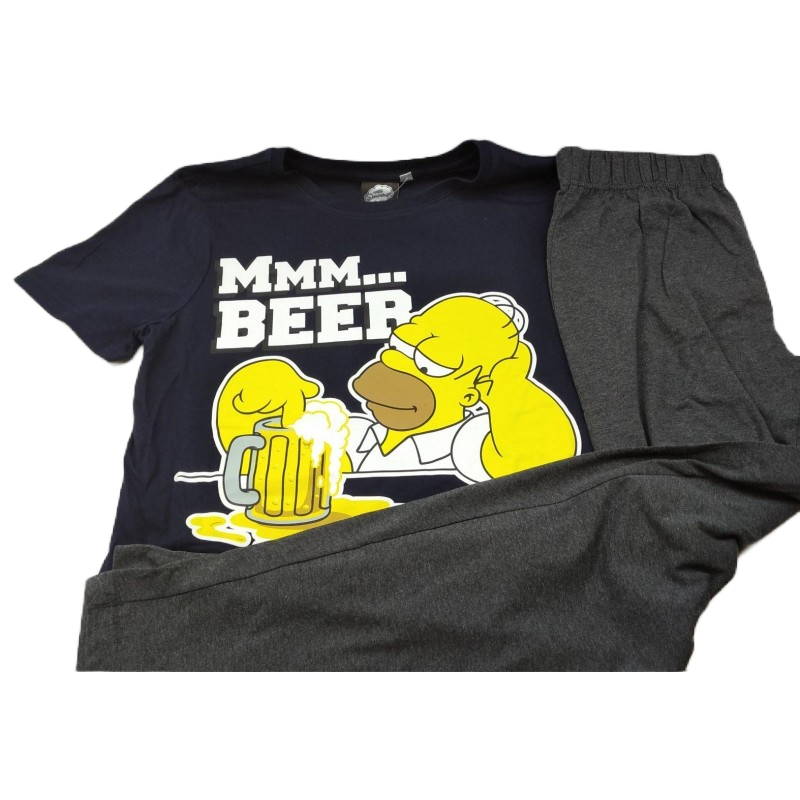 Pijama Manga Corta Homer Beer Los Simpsons