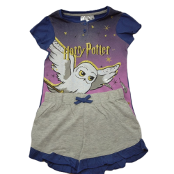 Pijama Niña Manga Azul Hedwig Harry Potter
