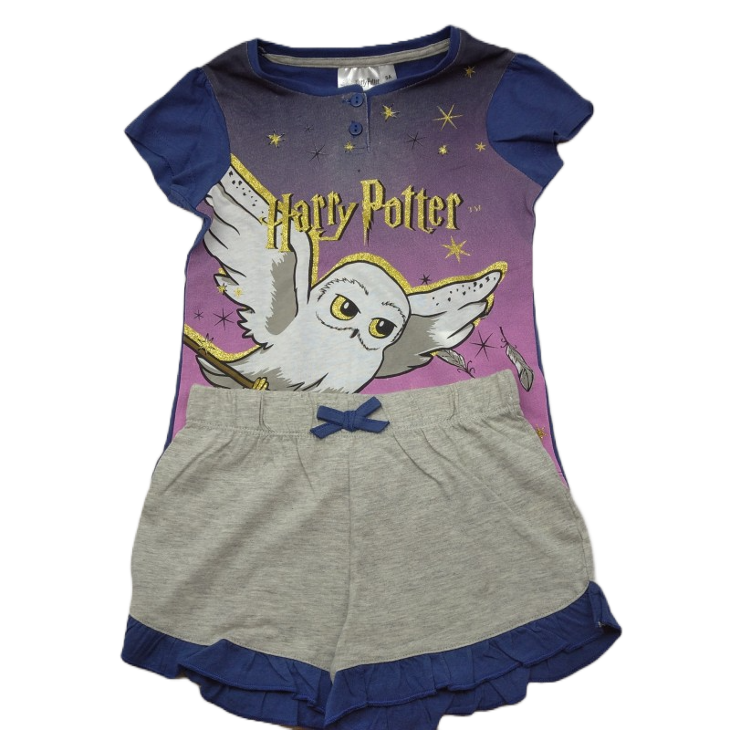 Pijama Niña Manga Azul Hedwig Harry Potter