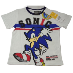 Camiseta Niño Blanca Sonic the Hedgehog
