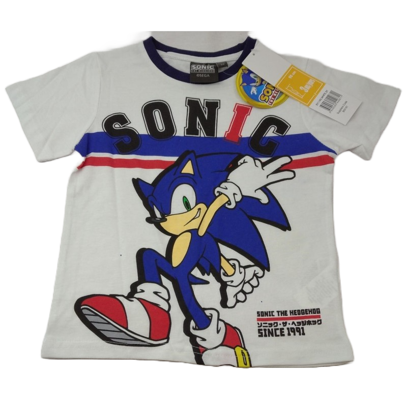Camiseta Niño Blanca Sonic the Hedgehog