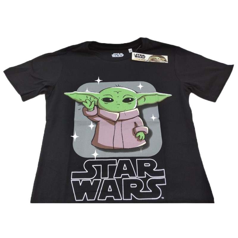 Camiseta Negra Baby Yoda Star Wars