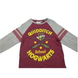 Camiseta Manga Larga Roja Quidditch Harry Potter