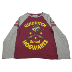 Camiseta Niño Manga Larga Roja Quidditch Harry Potter