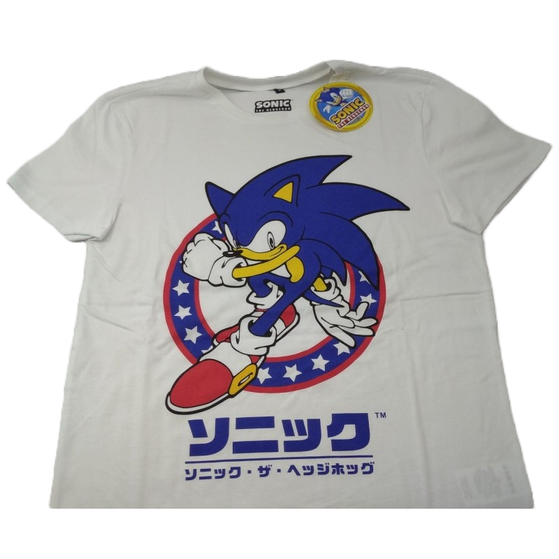 Camiseta Blanca Sonic the Hedgehog