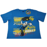 Camiseta Azul Lets Roll Sonic The Hedgehog