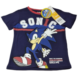Camiseta Niño Azul Oscura Sonic the Hedgehog