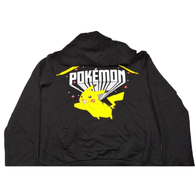 Sudadera con Capucha Negra Pikachu Pokemon