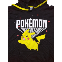 Sudadera con Capucha Negra Pikachu Pokemon