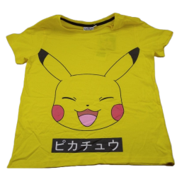 Camiseta Larga Amarilla Pikachu Pokemon