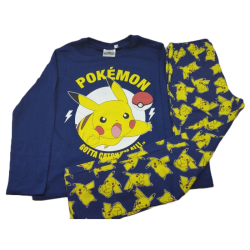 Pijama Largo Azul Niño Pikachu Pokémon