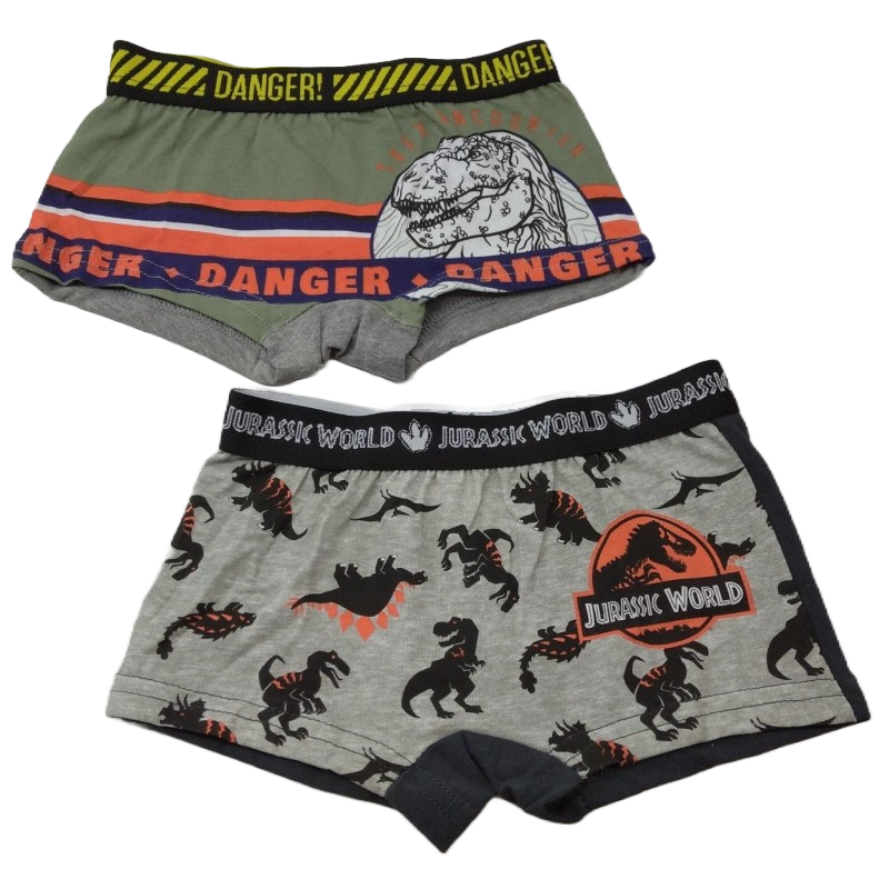 Pack 2 Boxer Niño Gris y Verde Jurassic World