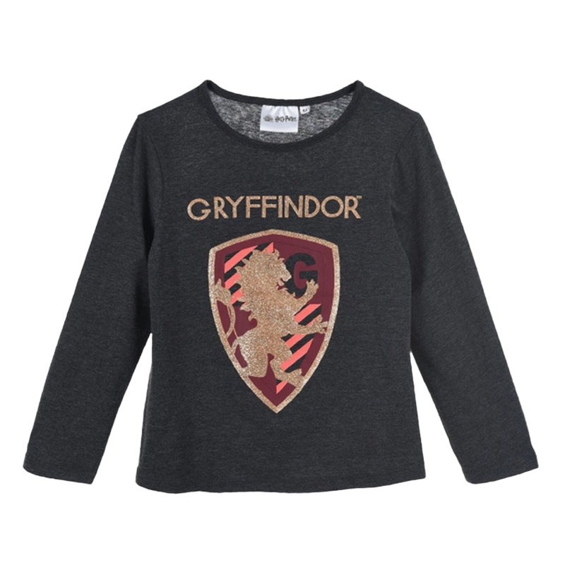 Camiseta Gris Manga Larga Niño Gryffindor Harry Potter