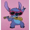 Camiseta Rosa Stitch Guitarra Disney