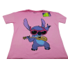 Camiseta Rosa Stitch Guitarra Disney