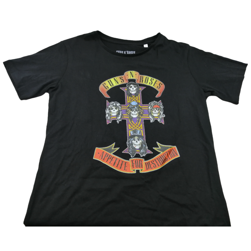 Camiseta Negra Appetite for Destruction Guns N' Roses