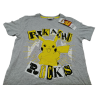 Camiseta Larga Gris Pikachu Rocks Pokemon