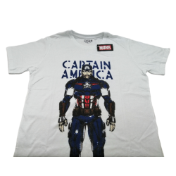 Camiseta Blanca Capitán América Marvel