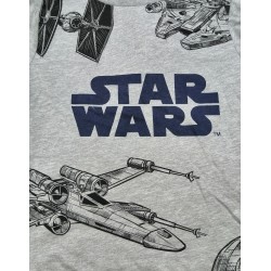 Camiseta Manga Larga Niño Gris Naves Star Wars