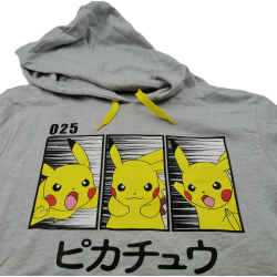 Sudadera con Capucha Gris Pikachu Pokemon