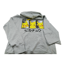 Sudadera con Capucha Gris Pikachu Pokemon