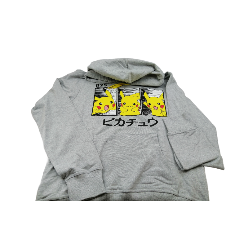 Sudadera Gris Pikachu Pokemon