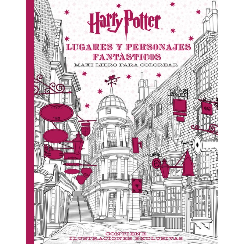 Harry Potter Lugares y Personajes Fantásticos Maxi Libro para Colorear