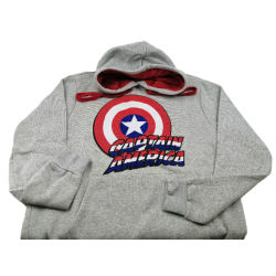 Sudadera Gris Capitán América Marvel